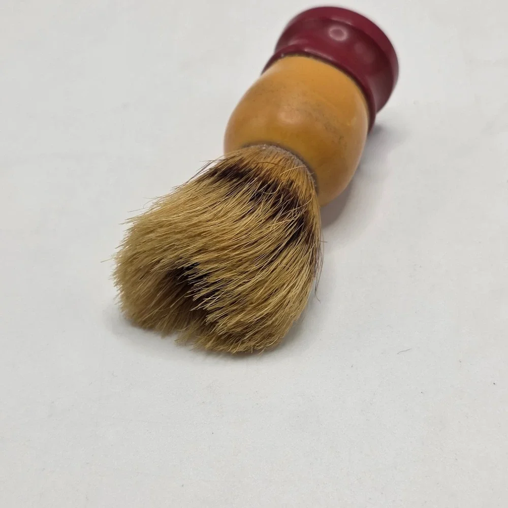 Ever-Ready Shaving Brush Mens‎ Maroon Butterscotch 150 Vintage Barber USA